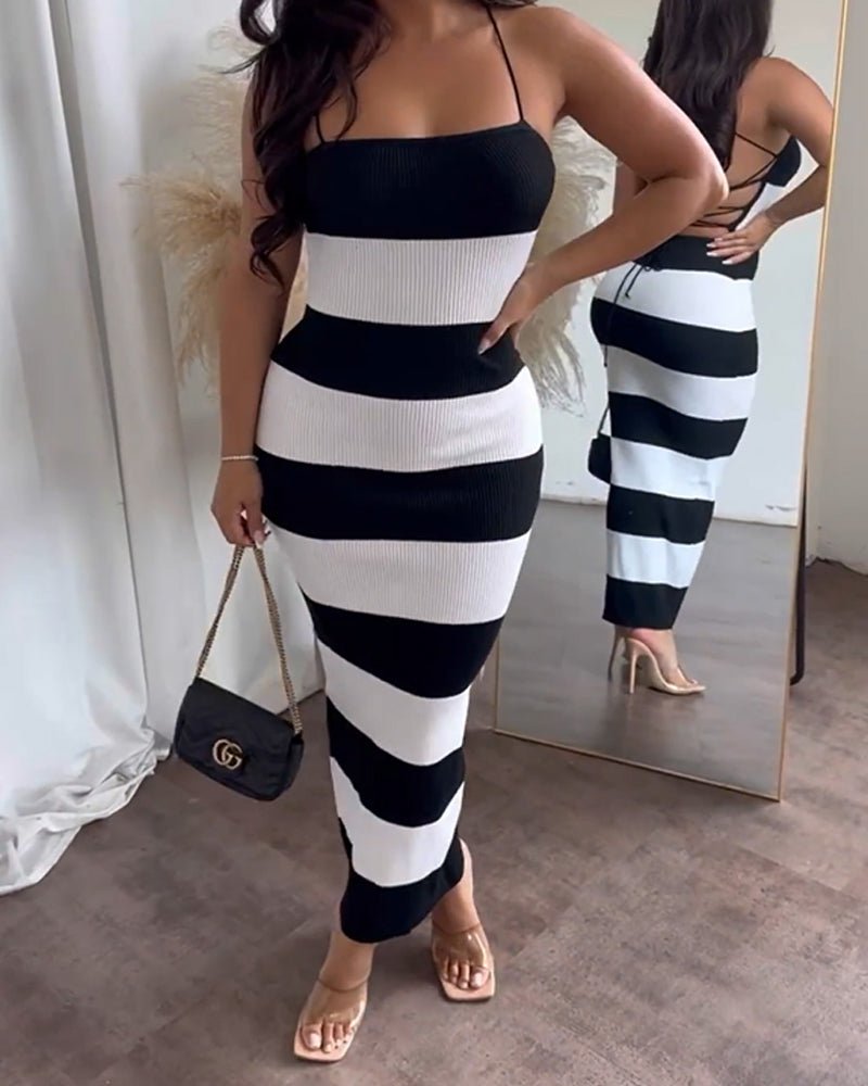 ANGELICA™ - Striped BodyContour Dress - ENVI