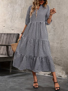 CHYNA™ | Plaid Midi Dress - ENVI