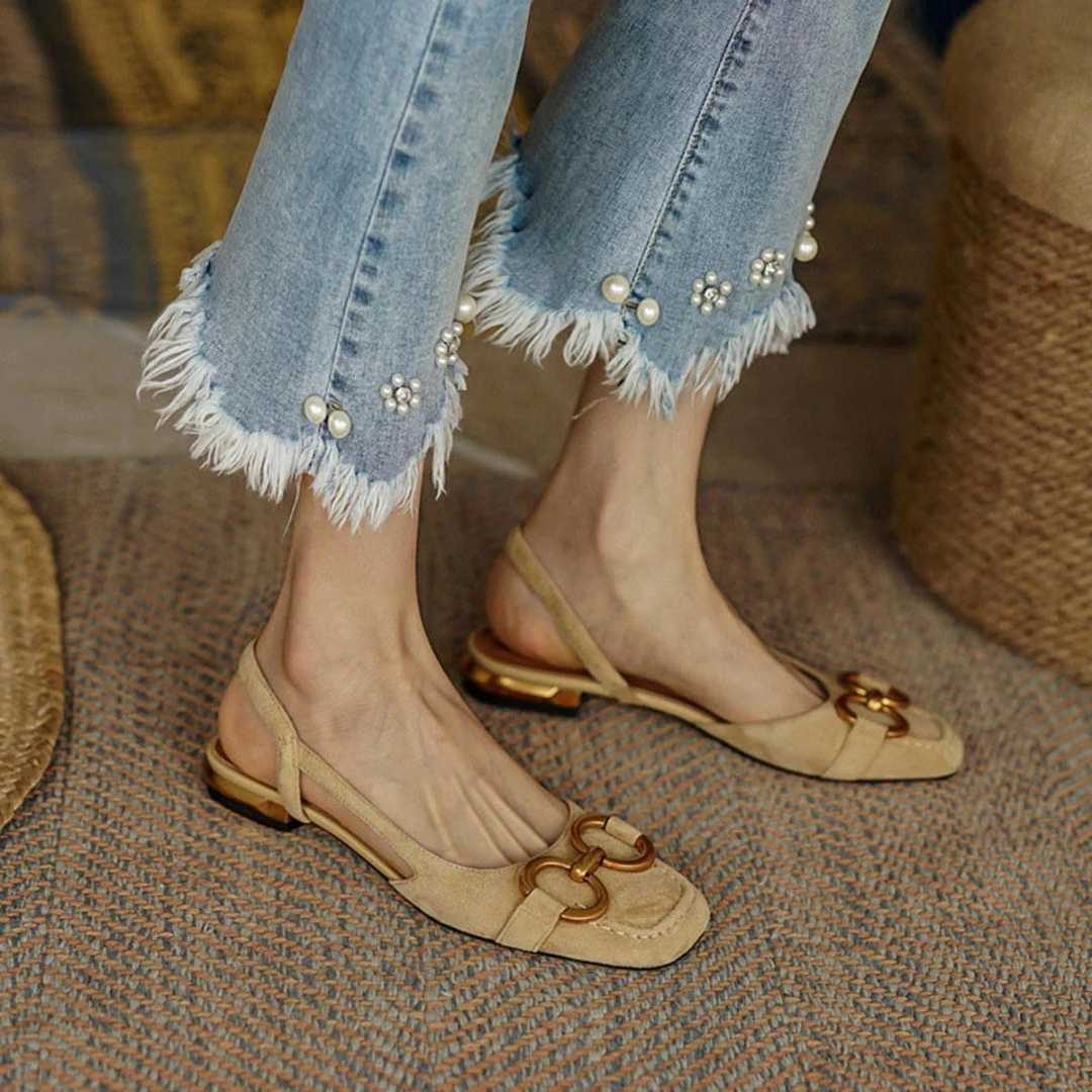 Elise | Suede Sandals - ENVI