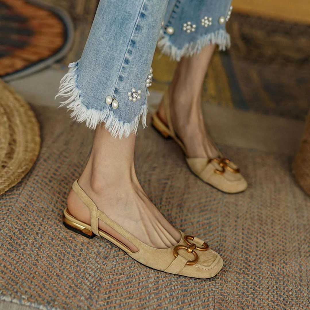 Elise | Suede Sandals - ENVI