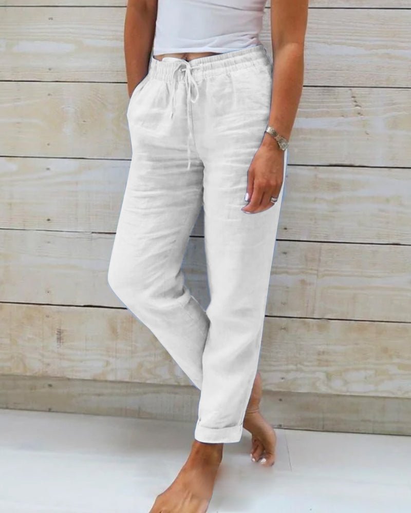 Eliza™ | Linen Fitted Pants - ENVI