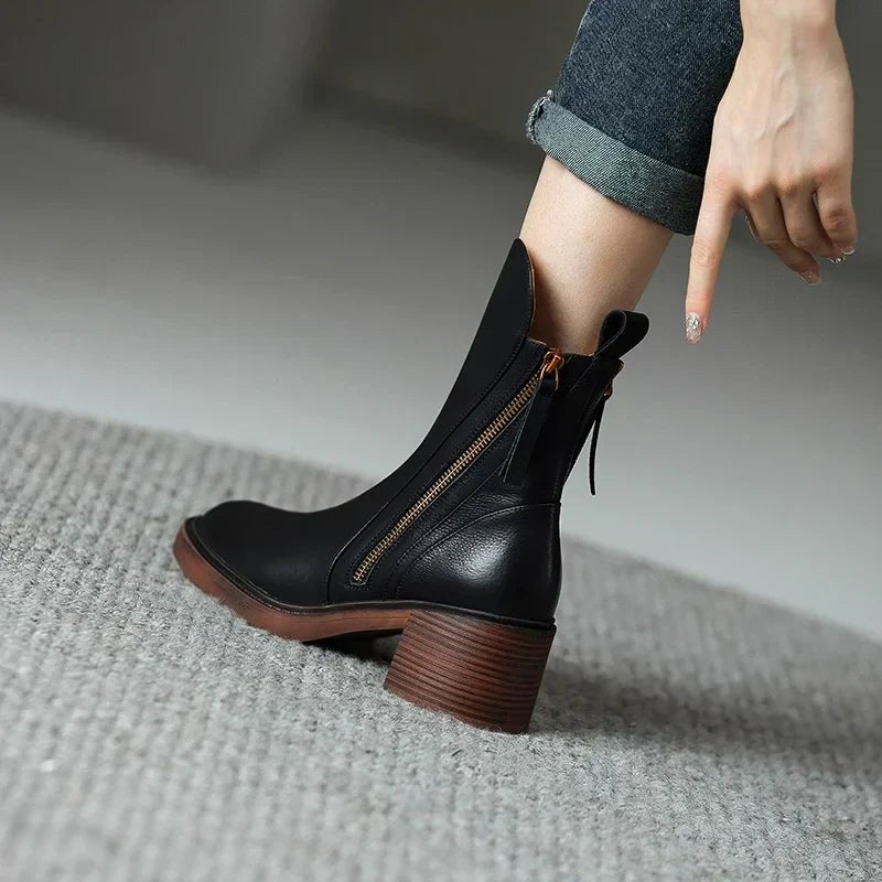 Grace™ | Leather Ankle boots - ENVI