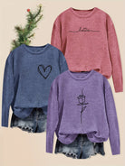 Heart n Rose | Pack of 3 Long Sleeved T-Shirts - ENVI