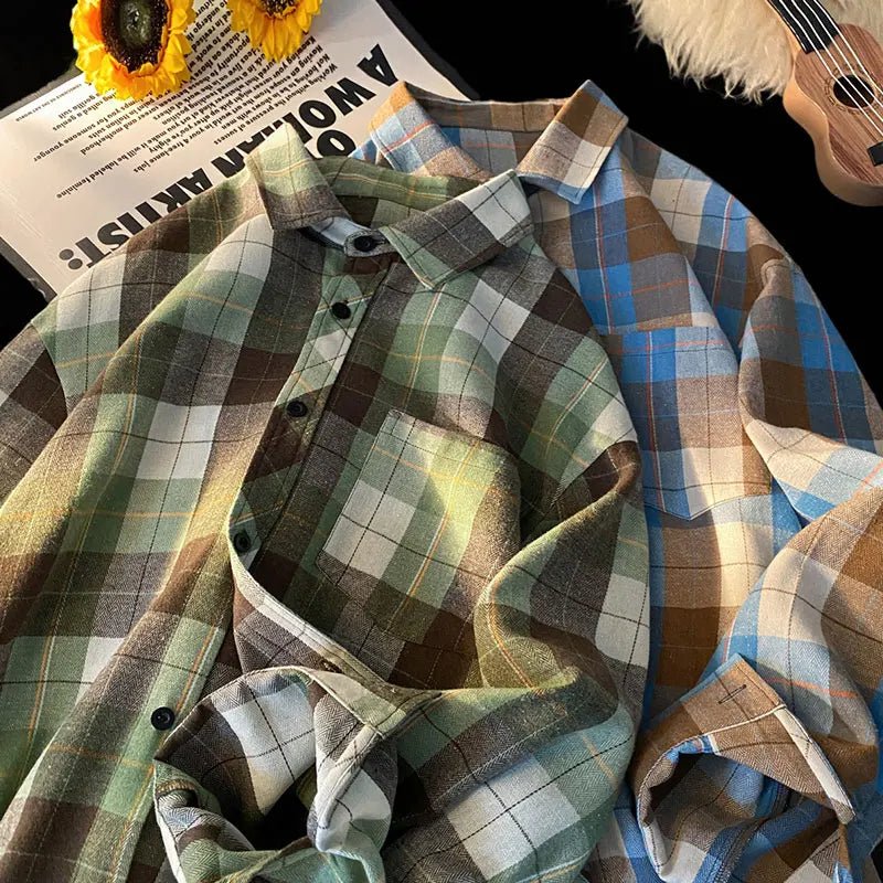 KYLE™ | Classic Men's Plaid Shirt - ENVI