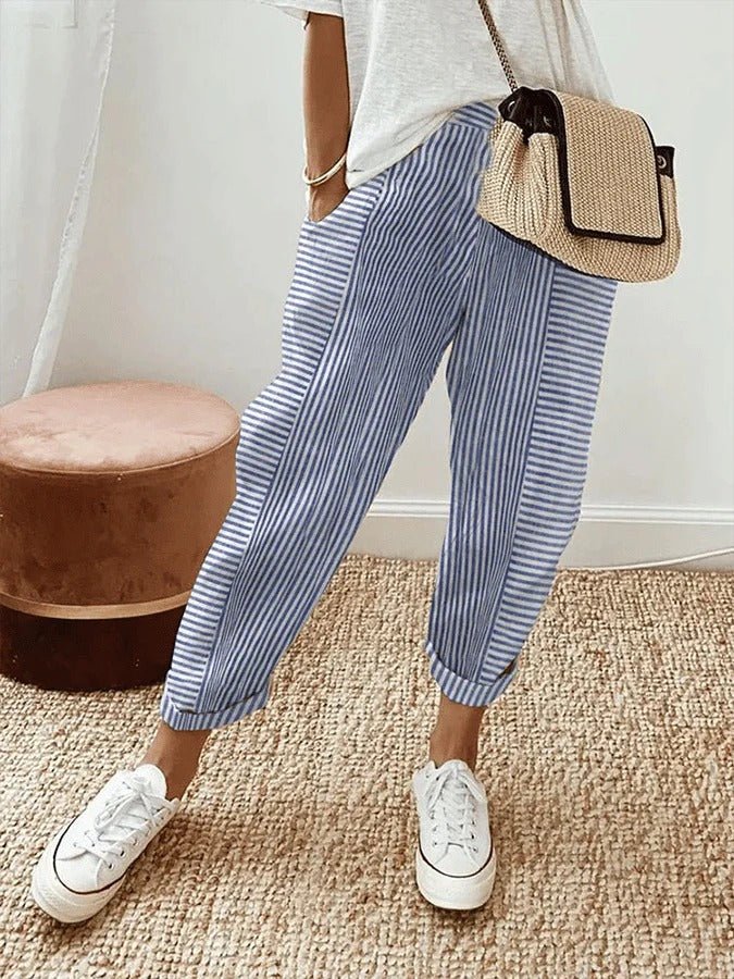 Lore™ Striped Cotton Trousers - ENVI