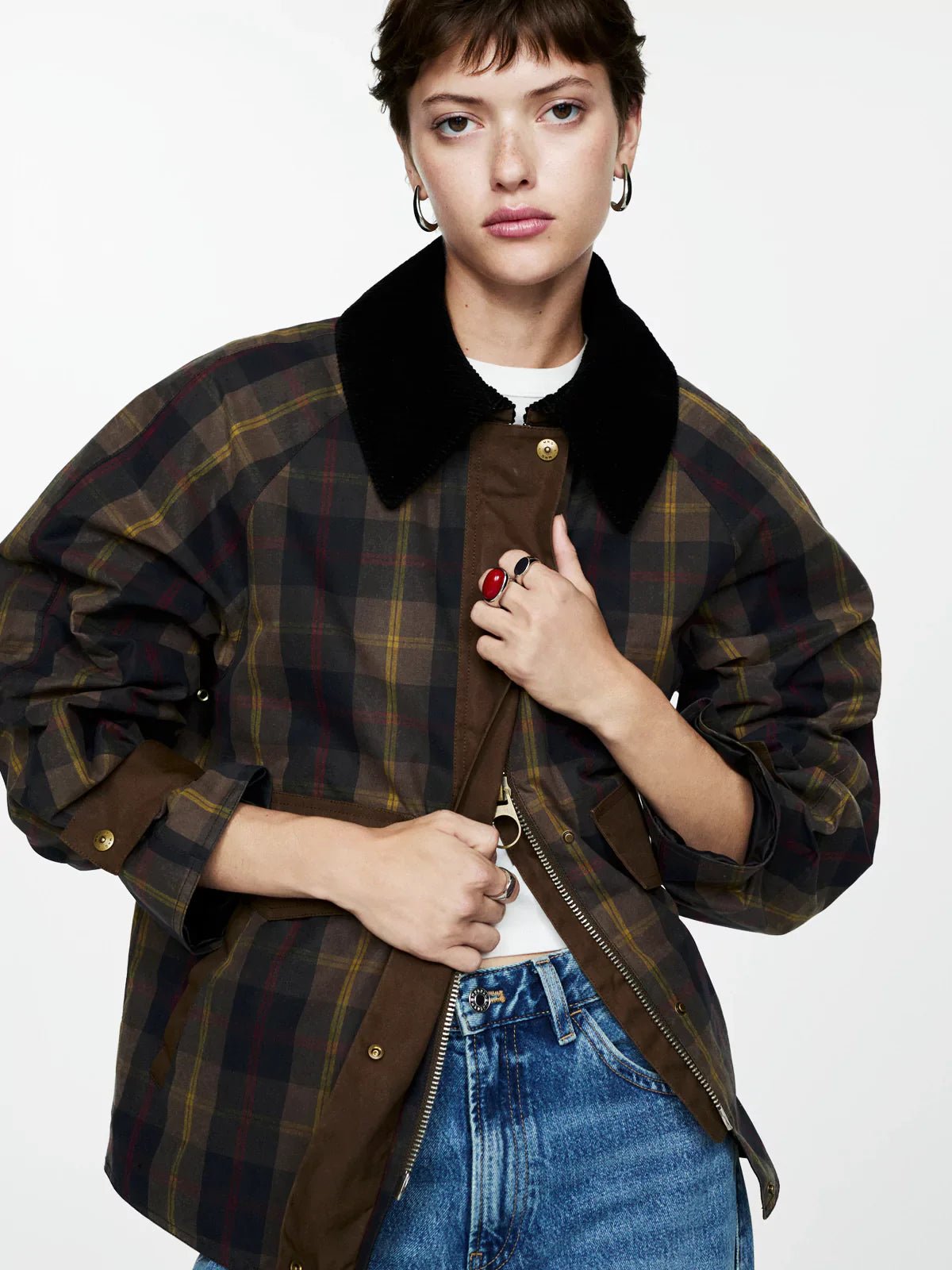 Plaid Straight - Cut Women's Jacket - ENVI