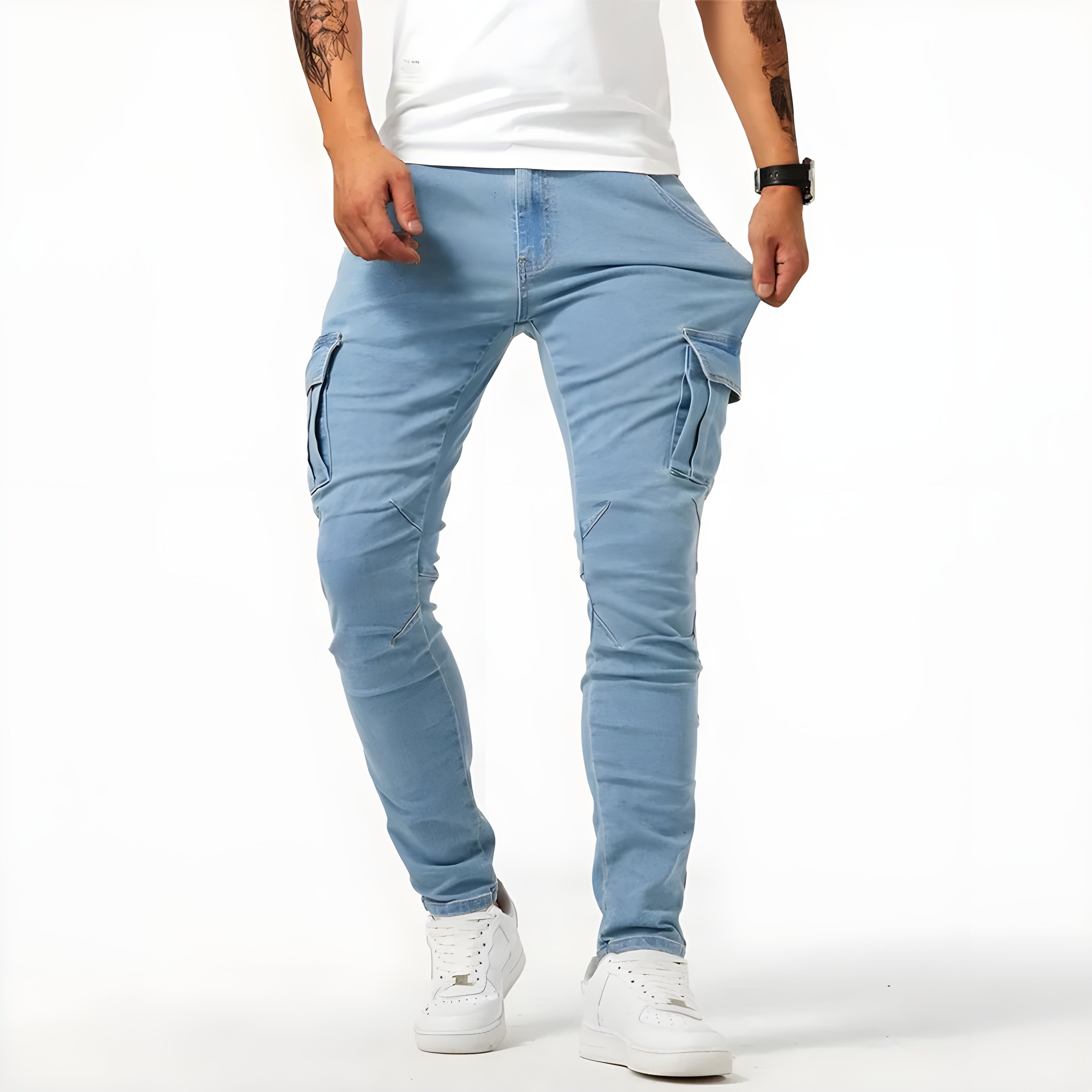 Rigor™ | Stretchable Denim Cargo Pants - ENVI