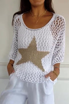 Rowan™ | Elegant Knitted Stars Shirt - ENVI