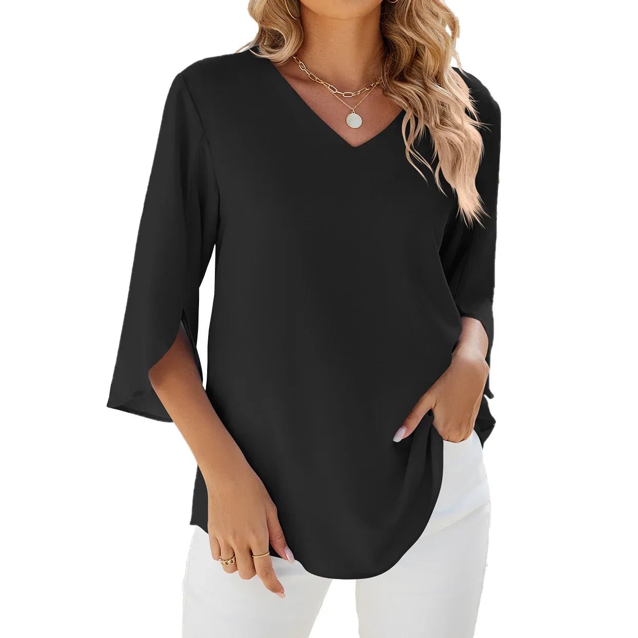 Sophia™ | V-neck blouse - ENVI