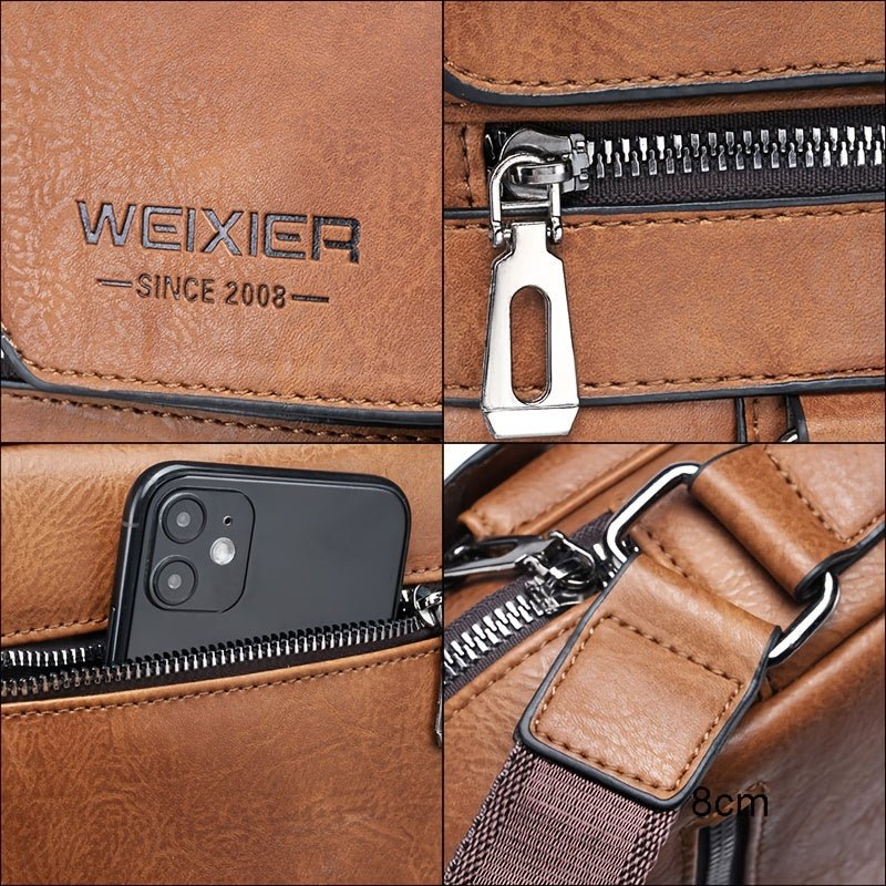 WEIXIER | Vintage Leather Crossbody Bag - ENVI