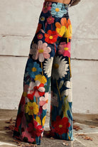 Women's Floral Print Casual Wide Leg Pants - ENVI